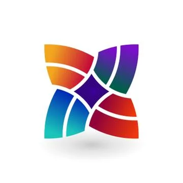 Spin Rose Gradient Beautiful Logo Premium Template Illustrazione stock