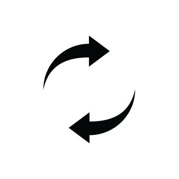 Spin rotate arrow icon. Reload round symbol イラスト素材