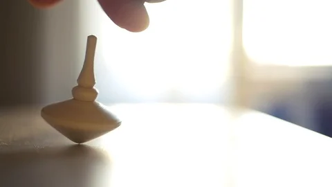 Spin the spinner, does not balance, is not stable. HD, 1920x1080, slow motion Stock Footage 126628674