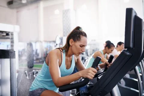 Spin, sweat, achieve Stock Photos