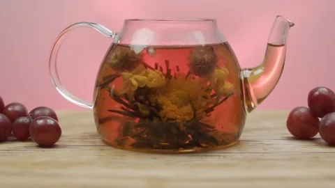 Spin Tea Flower Stock Footage 120929861