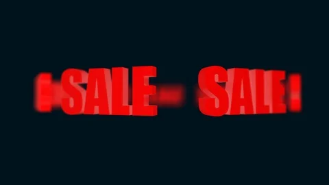 Spin the words "sale." Black background. 4K. Stock Footage 111390853