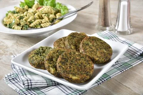 Spinach Cakes Stock Photos