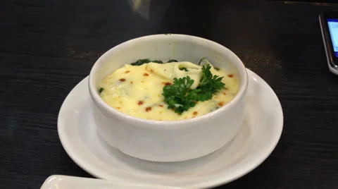 Spinach cheese bake Stock Footage 33755020