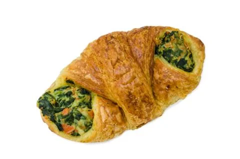Spinach croissant Stock Photos