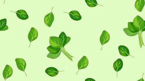 Spinach flat illustration pattern  Иллюстрация