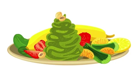 Spinach with fruit and vegetables icon animation 스톡 동영상 152556489