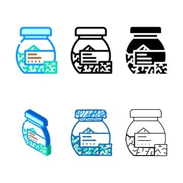 Spinach granules color icon vector variety Stock Illustration
