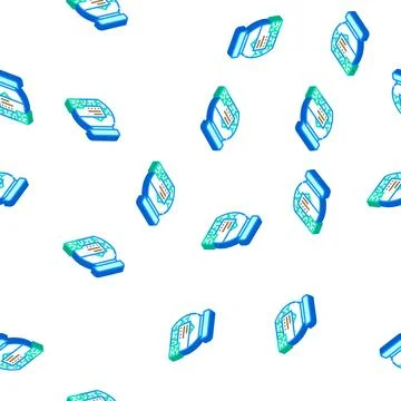 Spinach granules isometric icon seamless pattern Stock Illustration
