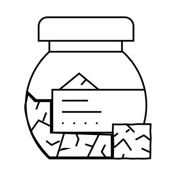 Spinach granules line icon vector illustration Stock Illustration