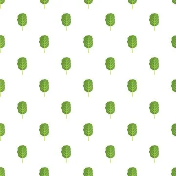 Spinach green leaf vector healthy food pattern イラスト素材