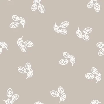 Spinach green line vector seamless pattern Stock Illustration