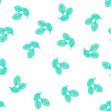 Spinach green vector seamless pattern Stock Illustration
