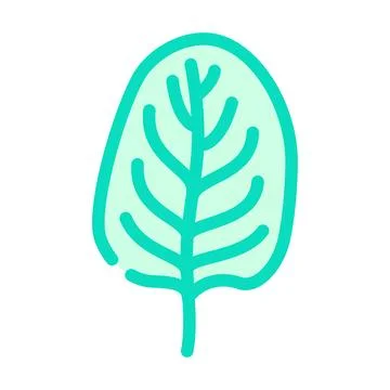 Spinach leaf color icon vector illustration Stock Illustration