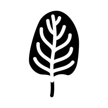 Spinach leaf glyph icon vector illustration Stock Illustration