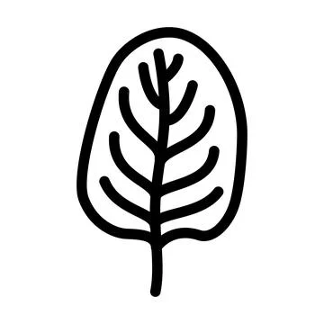 Spinach leaf line icon vector illustration Stock Illustration