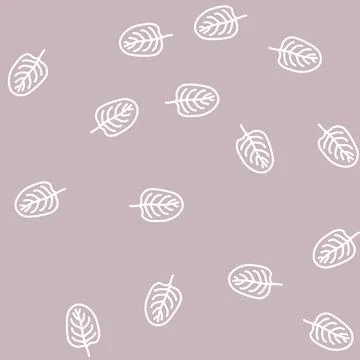 Spinach leaf line vector seamless pattern Stock Illustration