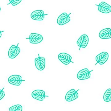 Spinach leaf vector seamless pattern Stock Illustration