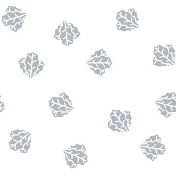 Spinach leaves glyph vector seamless pattern Stock Illustration