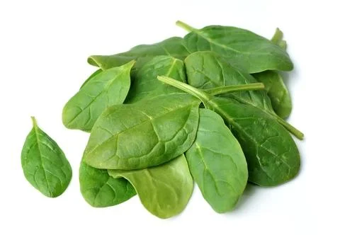 Spinach leaves isolated. Foto stock