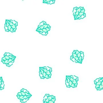 Spinach leaves vector seamless pattern 스톡 일러스트