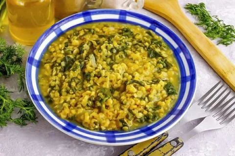 Spinach Lentil Stew7 Stock-Fotos
