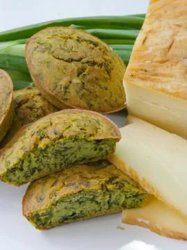 Spinach muffins Stock Photos