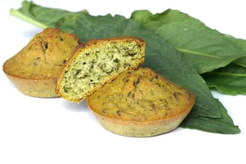 Spinach muffins Foto stock