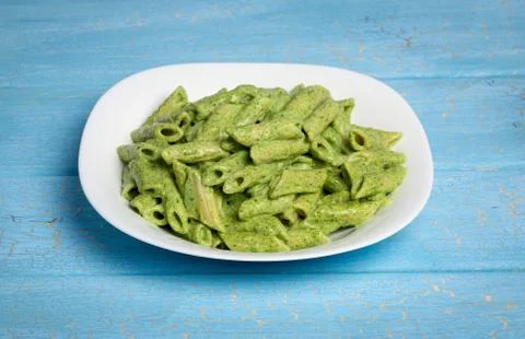 Spinach pasta Stock Photos