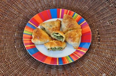 Spinach pie Stock Photos