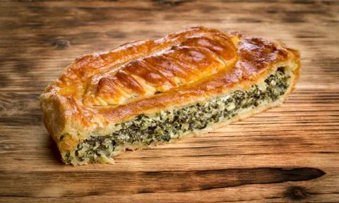 Spinach pie Stock Photos