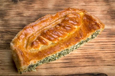 Spinach pie Stock Photos