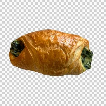 Spinach pie on  white background Stock Photos