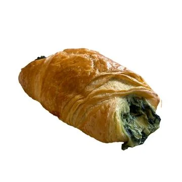 Spinach pie on  white background Photos