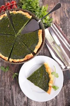 Spinach quiche Stock Photos