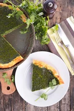 Spinach quiche Stock Photos