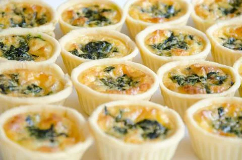 Spinach quiche pie Stock Photos