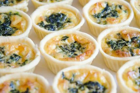 Spinach quiche pie Stock Photos