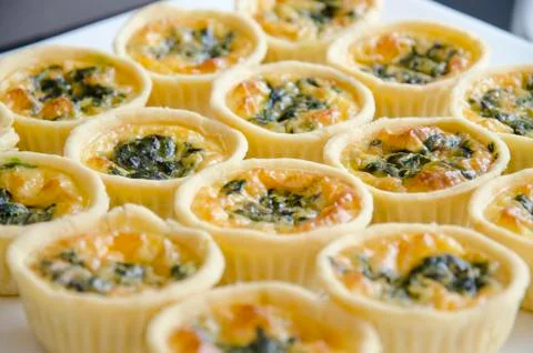 Spinach quiche pie Stock Photos