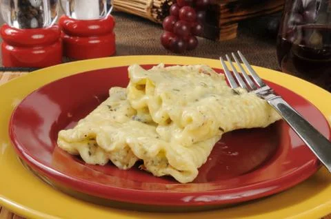 Spinach rollatini Stock Photos