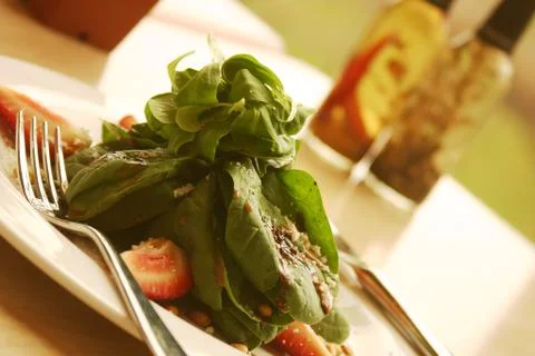 Spinach salad Stock Photos