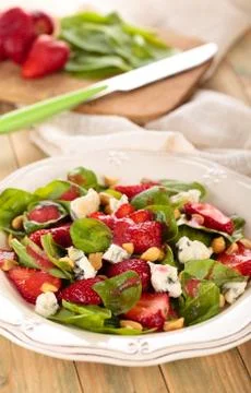 Spinach salad. Stock Photos
