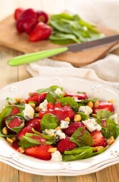 Spinach salad. Stock Photos