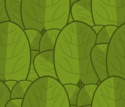 Spinach seamless pattern. Fresh green ornament. Green lettuce texture. Dietar 스톡 일러스트