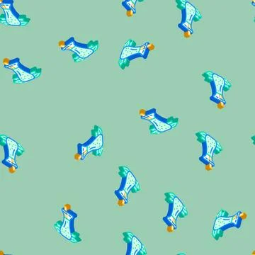 Spinach smoothie drink isometric icon seamless pattern 스톡 일러스트
