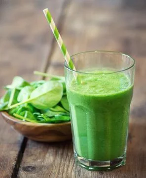 Spinach smoothie Stock Photos