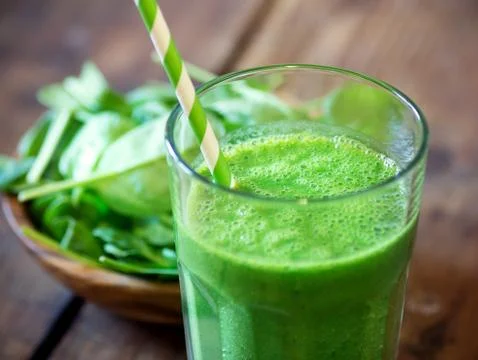 Spinach smoothie Stock Photos