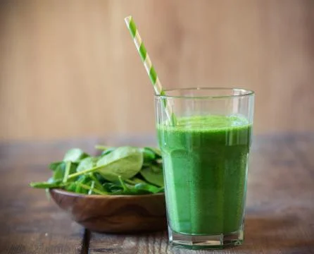 Spinach smoothie Stock Photos