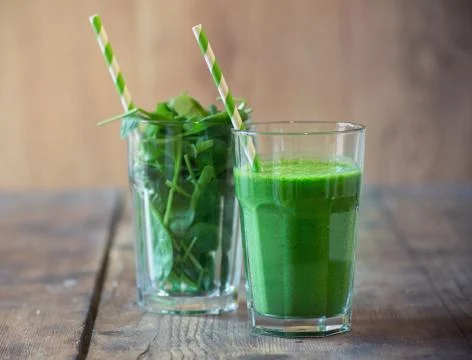 Spinach smoothie Stock Photos