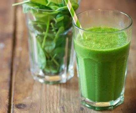 Spinach smoothie Stock Photos